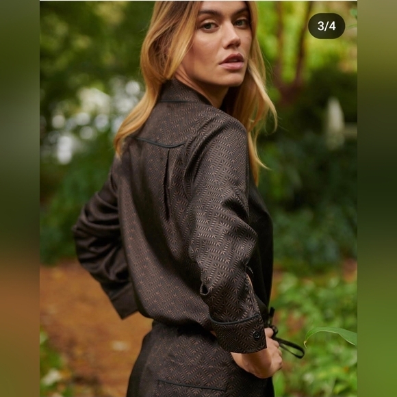 Billy Reid Silk Button Down Blouse Top - Picture 3 of 8